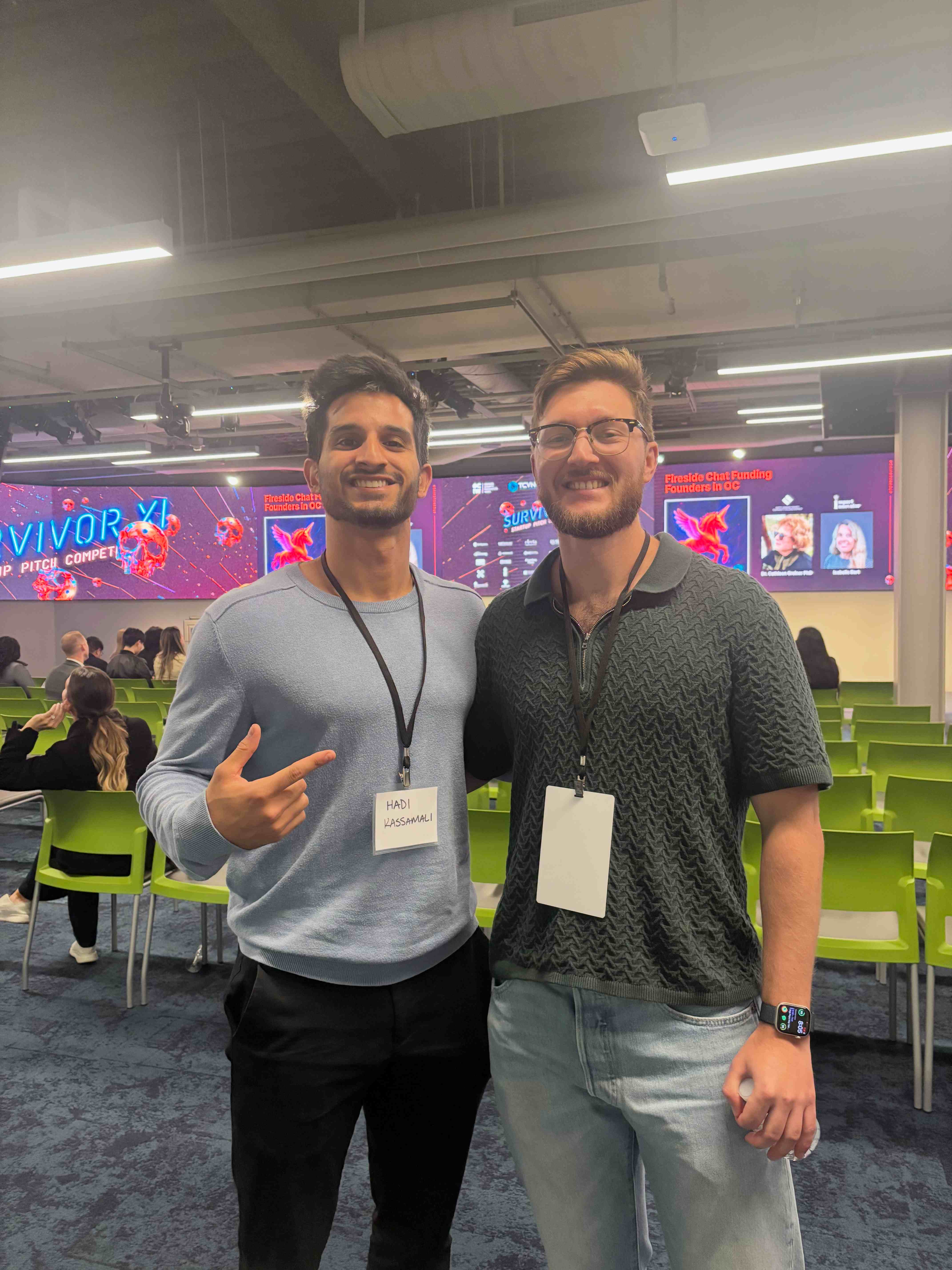 Hadi at a tech meetup