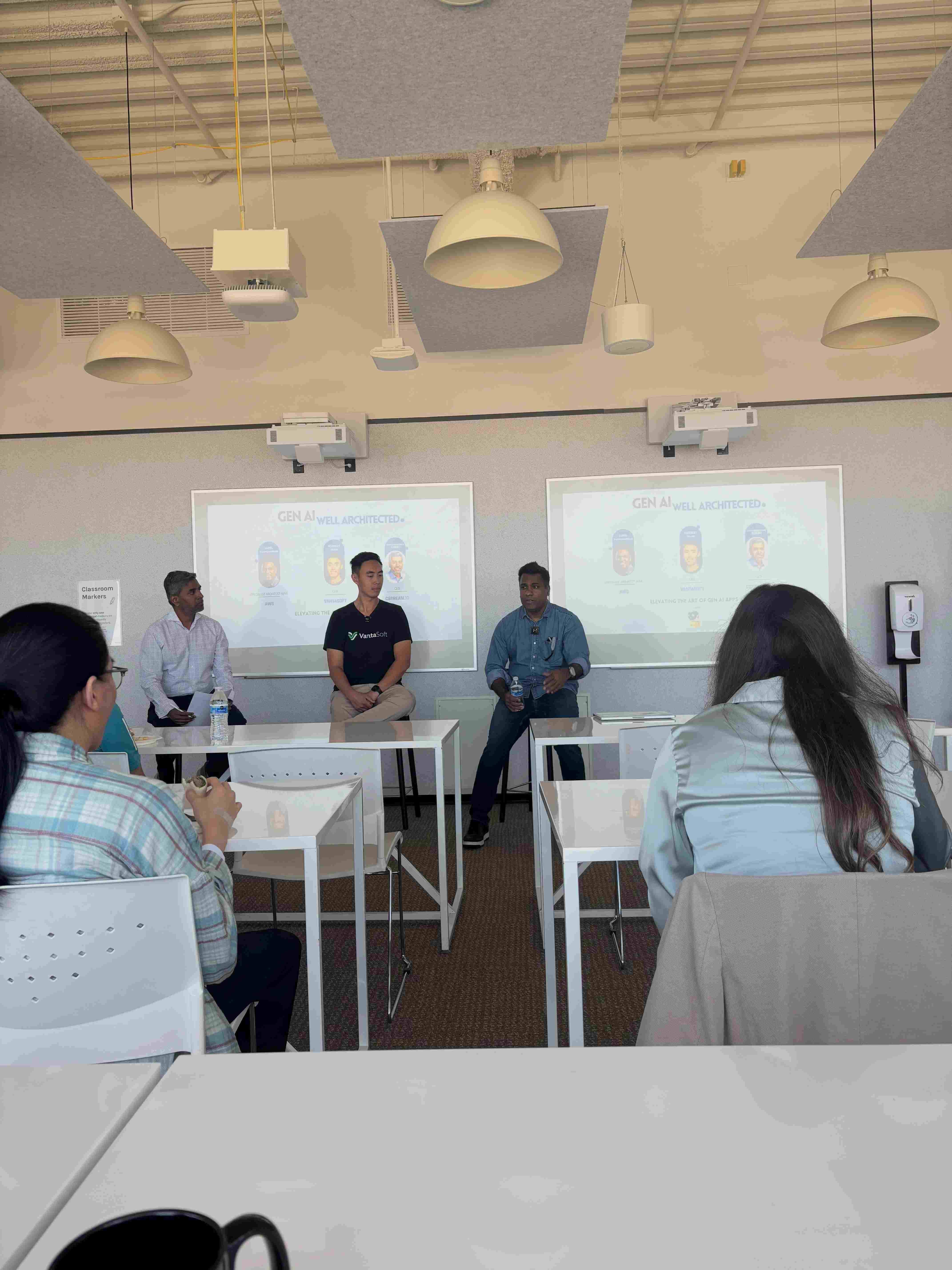 Hadi at an AI meetup